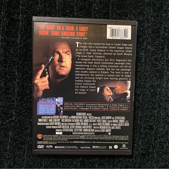 VGT DVD Under Siege 2-Dark Territory Steven Seagal Action Thriller Film 1995 - Picture 2 of 5